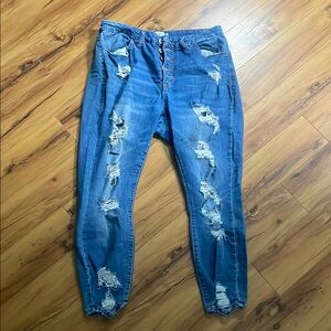 Distressed Blue Jeans for Women